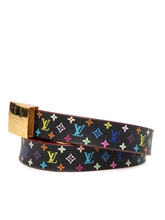 Louis Vuitton Monogram Multicolor Ceinture Carre 80 32 Black Leather 1- Belt main image 6